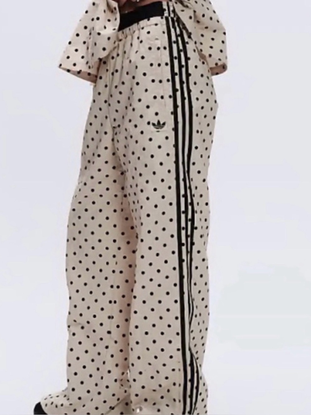 adidas x asos limited edition Cream and Black Polka Dot Track pants
